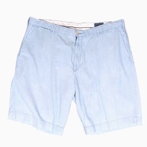 POLO RALPH LAUREN Classic chambray cotton flat front shorts 42 42T 10" inseam